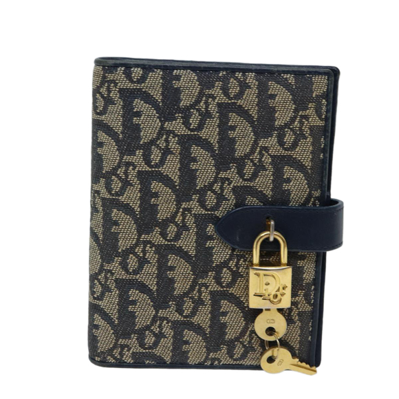 Christian Dior Trotter Canvas Day Planner Cover Navy Auth 69722 - Picture 13 of 16